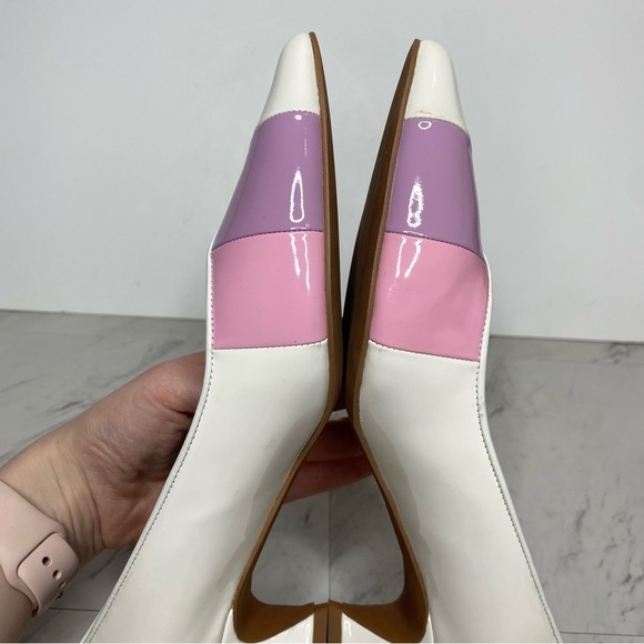 Jeffrey Campbell Pastel Colorblock Patent Leather Pointy Toe Pump 8 1/2 - Picture 6 of 15